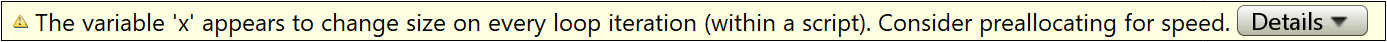 Preallocation slowdown warning